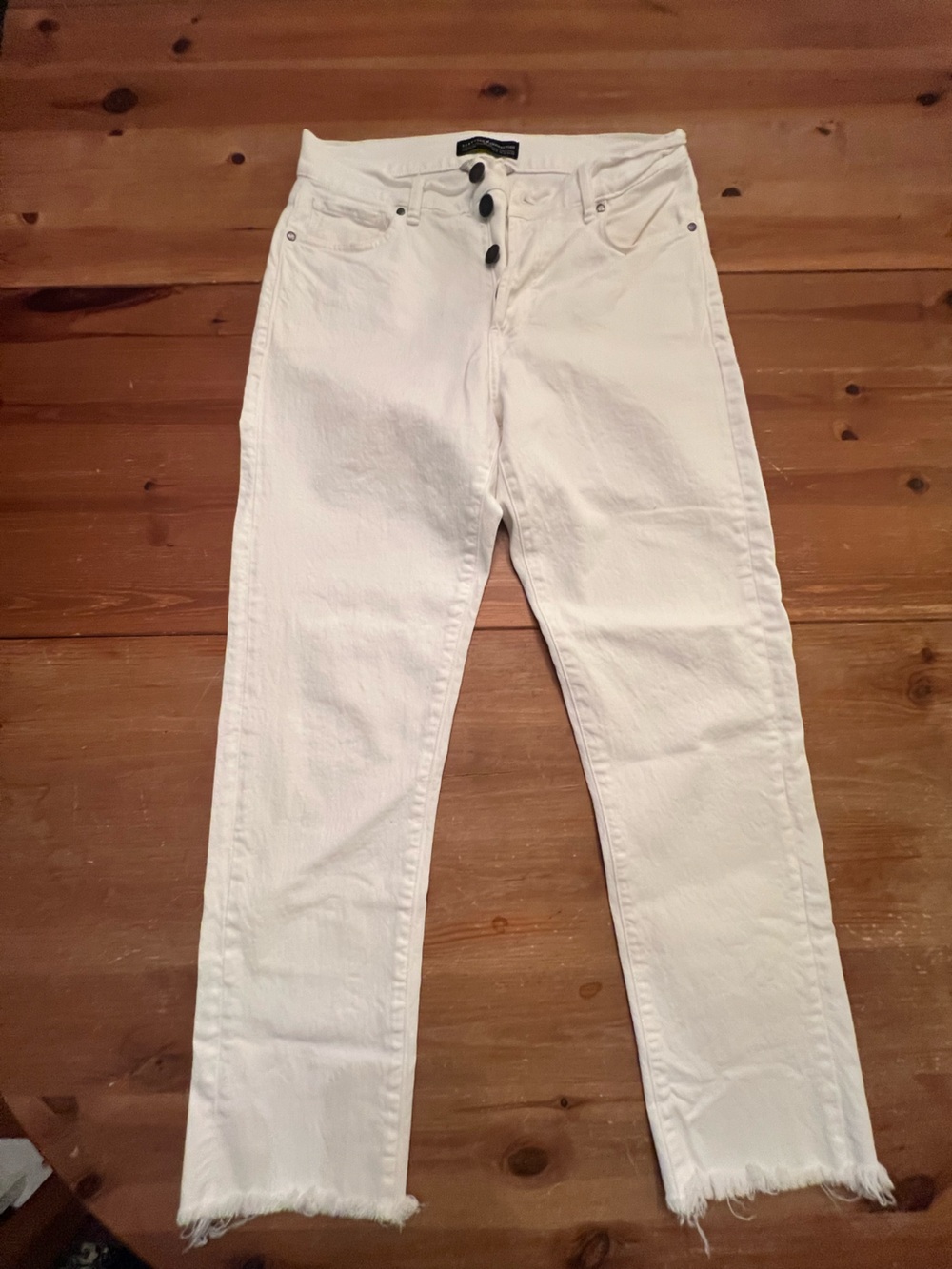 White High-Rise Button-Fly Women's Jeans from Peruvian Connection size 8